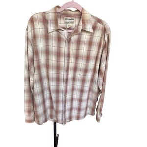 U.S. Expedition Men's Long Sleeve Plaid Cotton Button Down Shirt